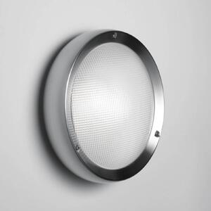 Artemide Niki vonkajšie nástenné svietidlo z nehrdzavejúcej ocele, saténové, Hliník / sivá / zinok, Nehrdzavejúca oceľ, Moderný, Nástenné svietidlo