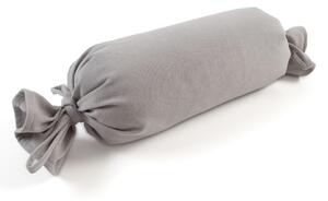 Biante Vankúš valec bonbon Velur VLR-002 Svetlo sivý 15x40 cm