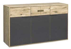 KOMODA, dub, dub bianco, 149/89/44 cm Linea Natura - Komody