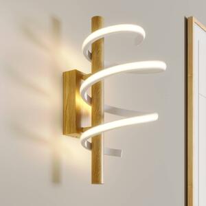 Nástenné svietidlo Lucande Milora LED, 40 cm, dub