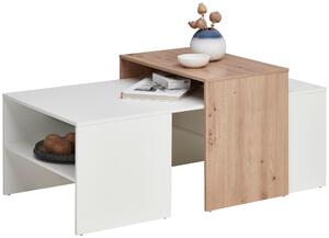 KONFERENČNÝ STOLÍK, biela, dub artisan, kompozitné drevo, 115/70/50 cm Hom`in - Stolíky do obývačky