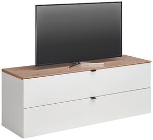 SKRINKA POD TV, biela, dub artisan, 140/62/44 cm Hom`in - TV nábytok