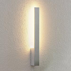 Nástenné svietidlo Arcchio LED Ivano, výška 43 cm, brúsený hliník, Hliník / sivá / zinok, Chodba, Hliník, Moderný, Nástenné svietidlo