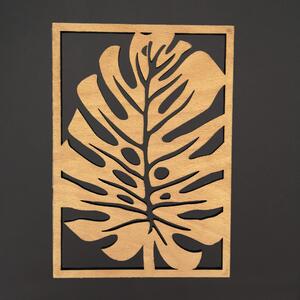 AMADEA Drevený obraz list monstery, rozmer 30 x 21 cm, český výrobok