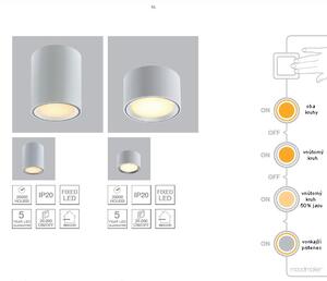 Nordlux FALLON 6 | stropné LED svietidlo s funkciou MOODMAKER Farba: Biela s kovovým krúžkom
