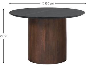 Okrúhly mramorový stôl Abby, Ø 120 cm