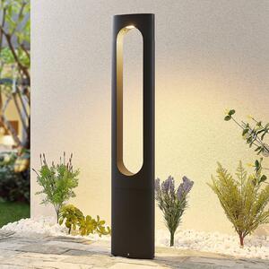 Lucande LED svetlo na chodník Fenti, 90 cm, antracit, hliník, Čierna, Hliník, Moderný, Osvetlenie príjazdovej cesty