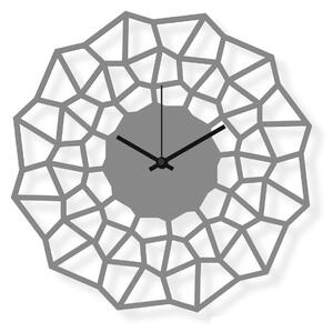 Dizajnové nástenné hodiny: Vločka - Nerezová oceľ 30x30 cm| atelierDSGN