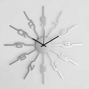 Dizajnové nástenné hodiny: Čísla - Nerezová oceľ 40x40 cm | atelierDSGN