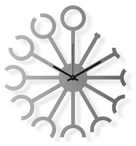 Dizajnové nástenné hodiny: Dvanástiny Nerezová oceľ 36x40 cm | atelierDSGN