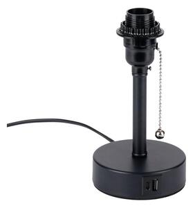 Brilagi - Stolná lampa s USB portom TABLON 1xE27/25W/230V čierna