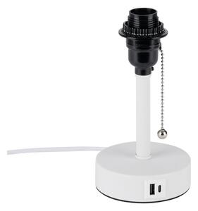 Brilagi - Stolová lampa s USB portom TABLON 1xE27/25W/230V biela