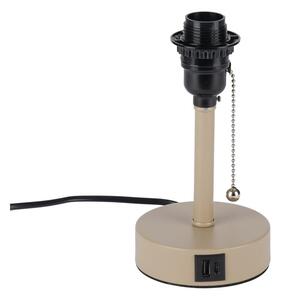 Brilagi - Stolná lampa s USB portom TABLON 1xE27/25W/230V béžová