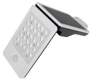 ACA Lighting LED solárne svietidlo ELISA so senzorom pohybu 2W/4000K/200Lm/IP65/Li-on 3,7V/1mAh, biele