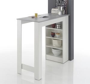 Barový stolík Mariano 115x103x50 cm (biela, sivá)