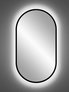 LED zrkadlo APOLLO | čierna 50 x 90 cm