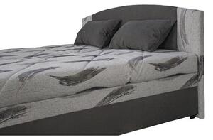 Čalúnená posteľ Kappa 180x200, sivá, vr. matracov a roštu