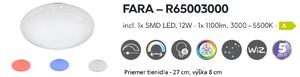 Trio FARA | Okrúhle LED svietidlo bielej farby s WiZ technológiou Veľkosť: 60cm