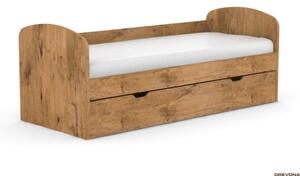 Drevona, posteľ REA KAKUNA, buk (REA KAKUNA posteľ so zásuvkou 80x200 cm)