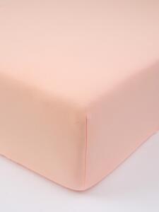 Jersey prostěradlo do postýlky s elastanem 60 × 120 cm – lososové