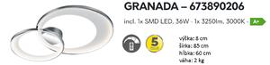 Trio GRANADA | Stropné dizajnové svietidlo 36W Farba: Zlatá