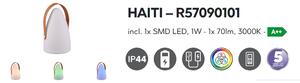 Trio HAITI | Prenosné exteriérové LED svietidlo s USB