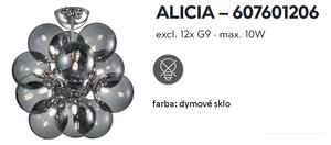Trio ALICIA | Dizajnové stropné svietidlo G9 Farba: Dymové sklo