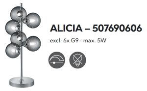 Trio ALICIA | Stolové svietidlo G9 z kovu a skla Farba: Biela