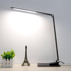Stolná lampa LED Starglass so skleneným podstavcom, Čierna, Pracovňa / Kancelária, Hliník, Moderný, Stolová lampa