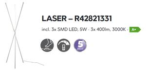 Trio LASER | Dizajnové stmievateľné stojacie LED svietidlo Farba: Biela
