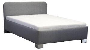 Čalúnená posteľ Arlo 140x200, sivá, vrátane matraca