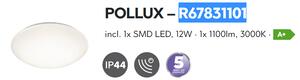 Trio POLLUX | Stropné LED svietidlo so senzorom pohybu IP44