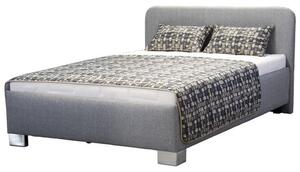 Čalúnená posteľ Arlo 140x200, sivá, vrátane matraca