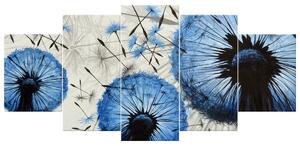 Gario 5 dielny obraz na plátne Tmavomodré púpavy Veľkosť: 150 x 100 cm