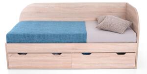 Drevona, Posteľ REA GARY, 90, Pravá, dub bardolino (REA GARY posteľ 90 x 200 cm Pravá)