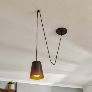Závesná lampa Link, jedno-plameňová, čierna