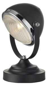 ACA DECOR Stolná retro lampa Headlight Black