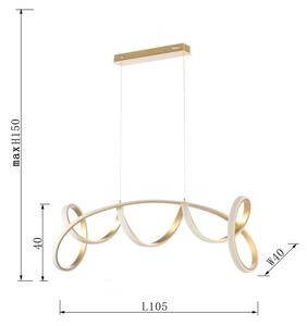 ONLI - LED Luster na lanku KIRA LED/60W/230V 4000K zlatá