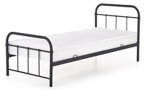 Kovová posteľ Niko 90x200, čierna, bez matraca