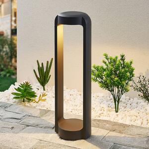 Podstavcové svetlo Lucande Habsa LED, výška 50 cm, Čierna, Hliník, Moderný, Vonkajčie stĺpové osvetlenie