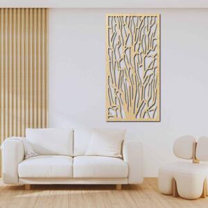 Elegantná drevená nástenná dekorácia s motívom lesa | VFOOF: Prírodná preglejka - Topoľ natural 40 x 20 cm 3867-42115 PR0262 HEU+