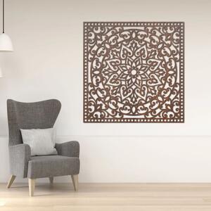 Drevený obraz štvorec orientálna mandala | KVIDO: HDF - Orech Rozmer 30 x 30 cm 4377-80123 HDF0514