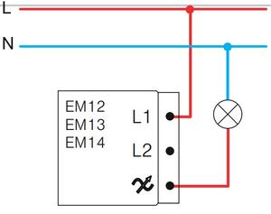 TEM EM13 | Stmievač rotačný / striedavý LED 60W 1M Farba: Čierna matná