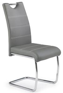 Melza - Jedálenská stolička (sivá, strieborná) - šedá/stříbrná