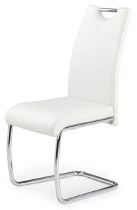 Melza - Jedálenská stolička (biela, strieborná) - bílá/stříbrná