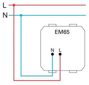 TEM EM65 | USB nabíjačka 5V 2A 2M Farba: Strieborná matná