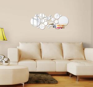 Zrkadlová nálepka na stenu kruhy - HIGOSI 2149 SV000002S- 60x 40 cm 1 mm