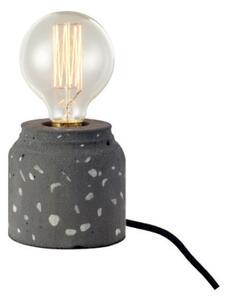 ACA DECOR Stolná lampa Vintage Concrete Dark Grey Ø 10 cm