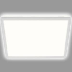 LED stropné svietidlo Slim, hranaté 42 x cm, Biela / opálová, Chodba, Plast, Moderný, Stropné svetlo