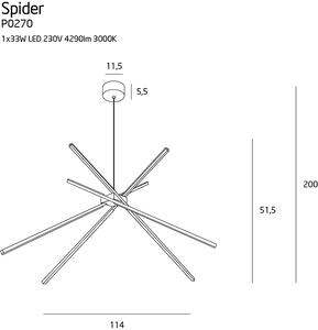 Maxlight SPIDER | dizajnový led luster